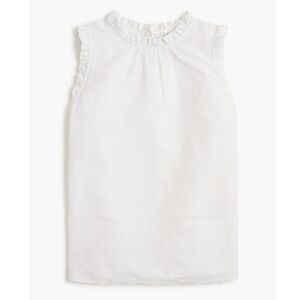 NWT | J Crew Linen-blend ruffleneck top | Sz L